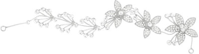 

Creative India Exports Floral CCrystal Silver Non-Precious Metal Hair Pin Hair Pin(White)