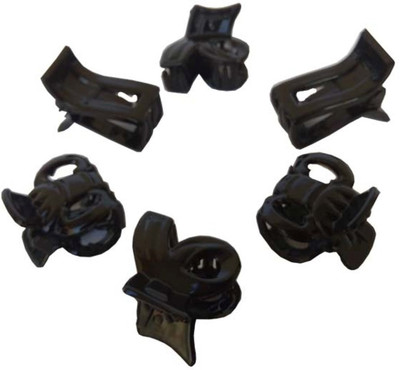 

Pooja Trendz High Quality Hair Clutcher-6 Pcs Combo-Black Hair Clutcher-Hair Claw/Clip. Hair Claw(Black)