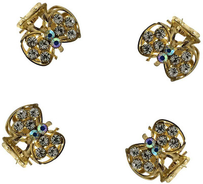 

New Arihant Traders New Arihant Traders- Small size Golden Hair Clutchers/Clips/Claws for Women & Girls- (4 pieces) Hair Clip(Gold)
