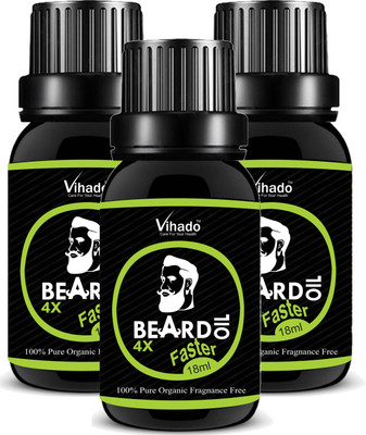 

Vihado All Natural Beard Oil (18 ml) (Pack of 3) Hair Oil(18 ml)