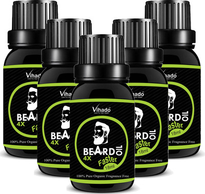 

Vihado Mooch and Beard Oil 4x Faster (18 ml) (Pack of 5) Hair Oil(18 ml)