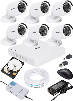HIKVISION HIKVISION 1MP HD 8 CHANNAL DVR DS-7A04HGHI-F1/N OR DS-7A04HGHI-F1/ECO 1PCS & 6Pcs BULLET 720p DS-2CE1ACOT-IRP OR DS-2CE1ACOT-IRP/ECO Camera 90 METAR CABLE AND 1TB SATA HDD COMBO KIT Security Camera(1 TB, 8 Channel) HIKVISION HIKVISION 1MP HD 8 CHANNAL DVR DS-7A04HGHI-F1/N OR DS-7A04HGHI-F1/ECO 1PCS & 6Pcs BULLET 720p DS-2CE1ACOT-IRP OR DS-2CE1ACOT-IRP/ECO Camera 90 METAR CABLE AND 1TB SATA HDD COMBO KIT Security Camera(1 TB, 8 Channel)