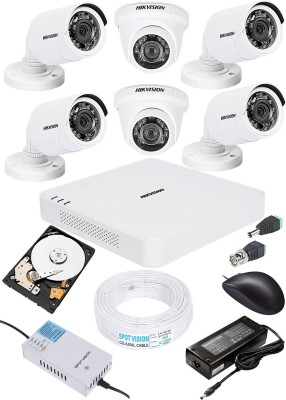 HIKVISION HIKVISION 1MP HD 8 CHANNAL DVR DS-7A08HGHI-F1/N OR DS-7A08HGHI-F1/ECO 1PCS & 2Pcs DOME 720p DS-2CE5ACOT-IRP OR DS-2CE5ACOT-IRP/ECO AND 4Pcs BULLET 720p DS-2CE1ACOT-IRP OR DS-2CE1ACOT-IRP/ECO Camera AND 90 METAR CCABLE 1TB SATA HDD COMBO KIT Security Camera(1 TB, 8 Channel)