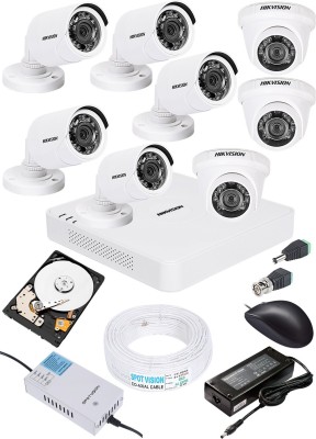 HIKVISION HKVISION 1MP HD 8 CHANNAL DVR DS-7A08HGHI-F1/N OR DS- 7A08HGHI-F1/ECO & 3Pcs DOME 720p DS-2CE5ACOT-IRP OR DS-2CE5ACOT -IRP/ECO CAMERA & 5Pcs BULLET 720p DS-2CE1ACOT-IRP OR DS-2CE1ACOT-IRP /ECO Camera AND 90 METAR CABLE 1 TB SATA HDD COMBO KIT Security Camera(1 TB, 8 Channel)