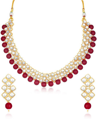 

Trushi Alloy Jewel Set(Maroon)