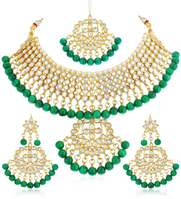 

Trushi Alloy Jewel Set(Green)