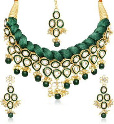 

Trushi Alloy Jewel Set(Green)