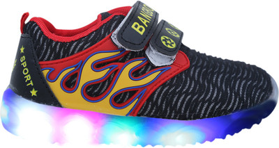 

LNG Lifestyle Boys & Girls Velcro Running Shoes(Black