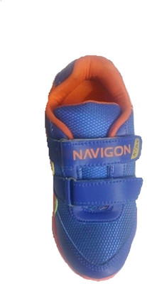 

Navigon Boys & Girls Velcro Running Shoes(Blue, Blue-orange