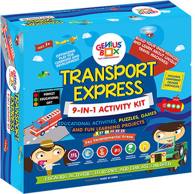 

Genius Box Learning and Educational Toys for Children: Transport Express Activity Kit / Educational Kits / Learning Toy / STEAM(Multicolor)