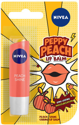 

Nivea Peppy Lip Balm Peach(Pack of: 1, 4.8 g)