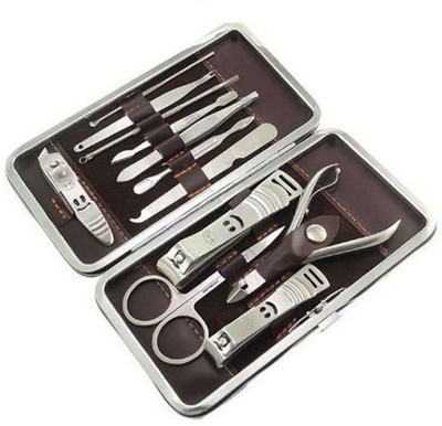 

Generic 12pcs Manicure Pedicure Set Nail Scissors Nail Clippers Kit with Travel Case - Nail Clippers Set - Manicure Pedicure Set - Manicure Pedicure Set Professional - Nail Care Kit for Women(0.207 g, Set of 12)