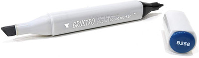 

Brustro Twin Tip Alcohol Based Marker(Set of 1, Blue (Blue Black))