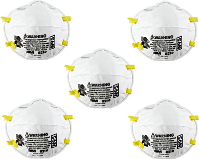 

3S 3M 8210 N95 White Pollution Mask and Respirator (Set of 5) Mask