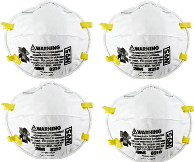 

3M Pack Of 4 8210 Anti pollution White Mask and Respirator