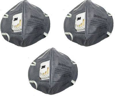

3S 3M 9004GV Grey Pollution Mask and Respirator (Set of 3) Mask