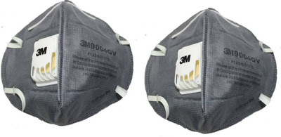 

3S 3M 9004GV Grey Pollution Mask and Respirator (Set of 2) Mask
