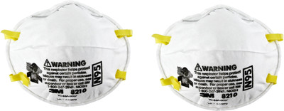 

3M Pack Of 2 8210 Anti pollution White Mask and Respirator