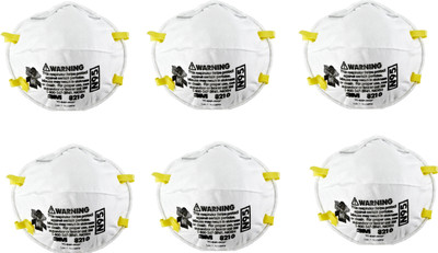 

3S 3M 8210 N95 White Pollution Mask and Respirator (Set of 6) Mask