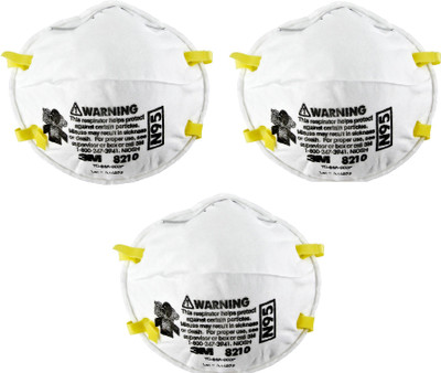 

3S 3M 8210 N95 White Pollution Mask and Respirator (Set of 3) Mask
