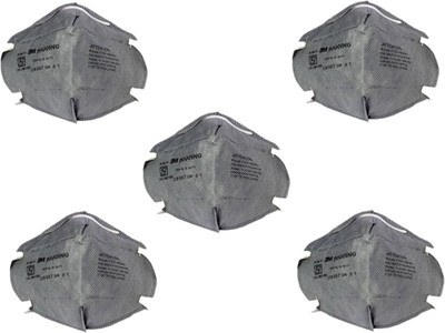 

3S 3M 9000ING Grey Pollution Mask and Respirator (Set of 5) Mask