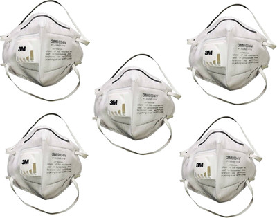 

3S 3M 9004V White Pollution Mask and Respirator (Set of 5) Mask