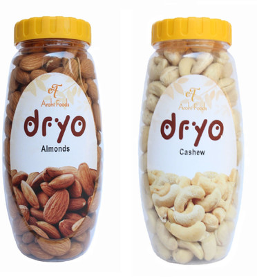 

dryo Dry Fruit Combo Cashew 220g & Almond 250g Cashews, Almonds(470 g, Plastic Bottle)