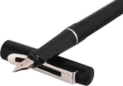 

Oculus Grip-0402 Re-branded JINHAO Black Body Elegant metallic Fountain Pen With Silver Trims Fountain Pen