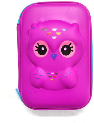 

Shopkooky Multipurpose Best to use and gift Cute Owl Face Hardtop Pencil Case Big Pencil Box With Compartment For Kids-Big Best for Kids for Return Gift and Gifts Art Canvas Pencil Box Art Canvas Pencil Box(Set of 1, Purple)