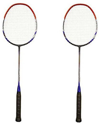 

EMM EMM Pack of 2 Pcs Standard Badminton Racket/Racquet With Full Size Zipper Cover Multicolor Strung Badminton Racquet(G3 - 3.5 Inches, 115 g)