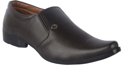 

Kenifa.. Kenifa Brown formal Shoes Slip On For Men(Brown, Black