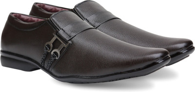 

Axonza AXONZA Men's Synthetic Leather Office wear 169Brown Slip On Formal Shoes Slip On For Men(Brown