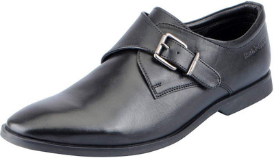 

Hush Puppies Premium Leather Monk Strap For Men(Black