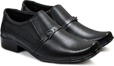 

Feetway Genuine Leather Slip On Formal Shoes For Men Black Formal Shoes Slip On For Men(Black