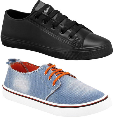 

Chevit Combo Pack of 2 Casual Shoes Sneakers For Men(Black, Blue