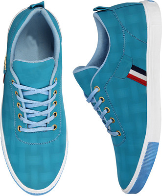 

MOU Zar Check Sneakers Sneakers For Men(Multicolor, Sky blue
