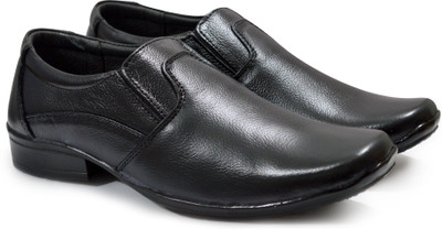 

Feetway Genuine Leather Slip On Formal Shoes For Men Black Formal Shoes Slip On For Men(Black