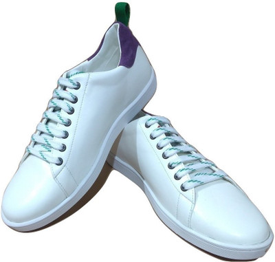 

Fashion Style Comfortable White LaceUp Sneakers Sneakers For Men(White, Purple