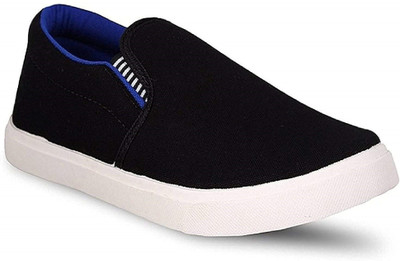 

Vocabulary Singl Pairs Loafers Shoes Slip On Sneakers For Men(Blue, Black/blue
