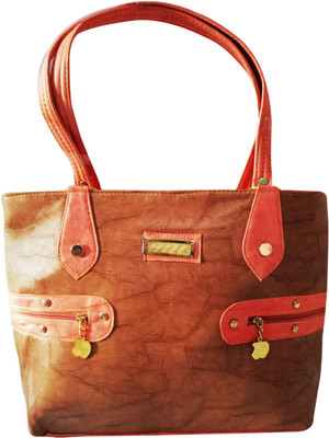 

shopping island Girls Casual, Formal, Evening/Party Brown, Orange PU Shoulder Bag