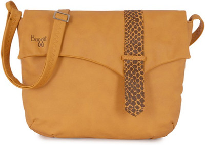 

Baggit Women Casual Brown, Tan PU Sling Bag