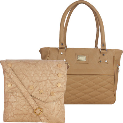 

Element Cart Women Casual, Evening/Party Beige, Brown PU Sling Bag