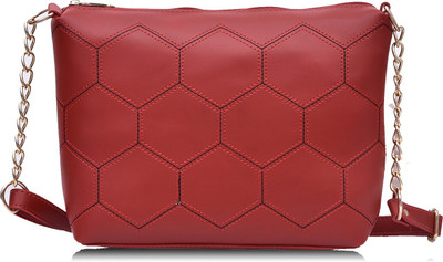 

Fristo Women Casual Red PU Sling Bag