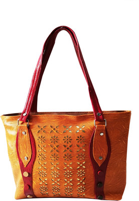 

shopping island Girls Casual, Evening/Party, Formal Brown, Orange PU Hand-held Bag