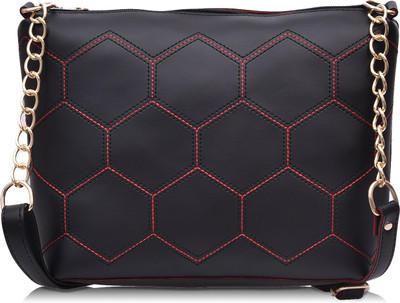 

Fristo Women Casual Black PU Sling Bag