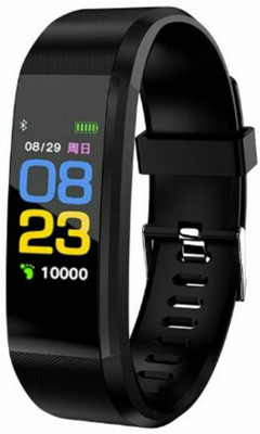 

University Trendz ID115 Plus Fitness Tracker Colorful Screen Smart Bracelet with , blood pressure, sensor heart rate monitor, Calorie sports smart Bracelet With IP 67 Waterproof, Blue(Black Strap, Size : Free Size)