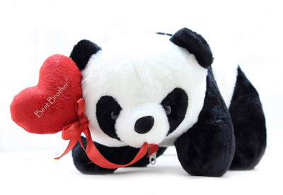 

Tickles Panda with Best Brother Heart 26 cm - 26 cm(Black,white)