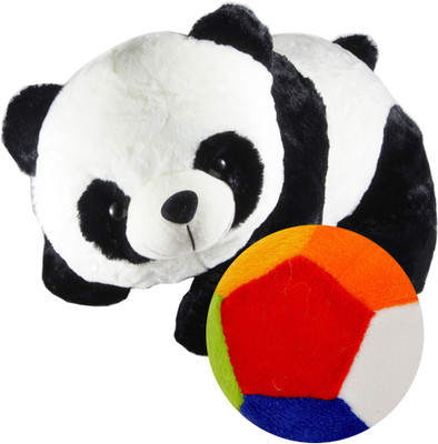 

Gift Decor Shop Panda Stuffed soft Toy (Black/White, 40 cm) Combo with soft toy ball for kids (Multi, 15 cm) - 40 cm(Multicolor)