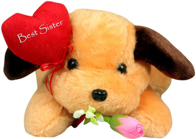 

Tickles Cute Dog wth Best Sister 25 cm - 25 cm(Brown)