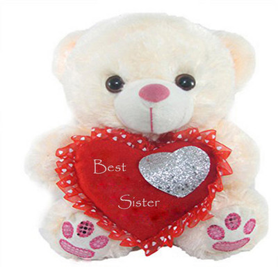 

Tickles Heart Teddy with Best Sister 26 cm - 26 cm(White)